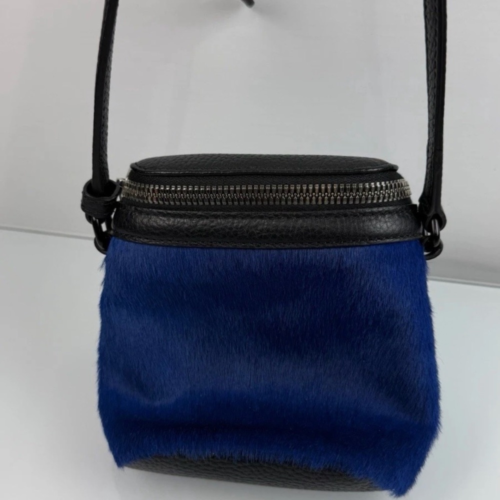 Kara Stowaway Bag Blue Hair calf Purse Mini Crossbody